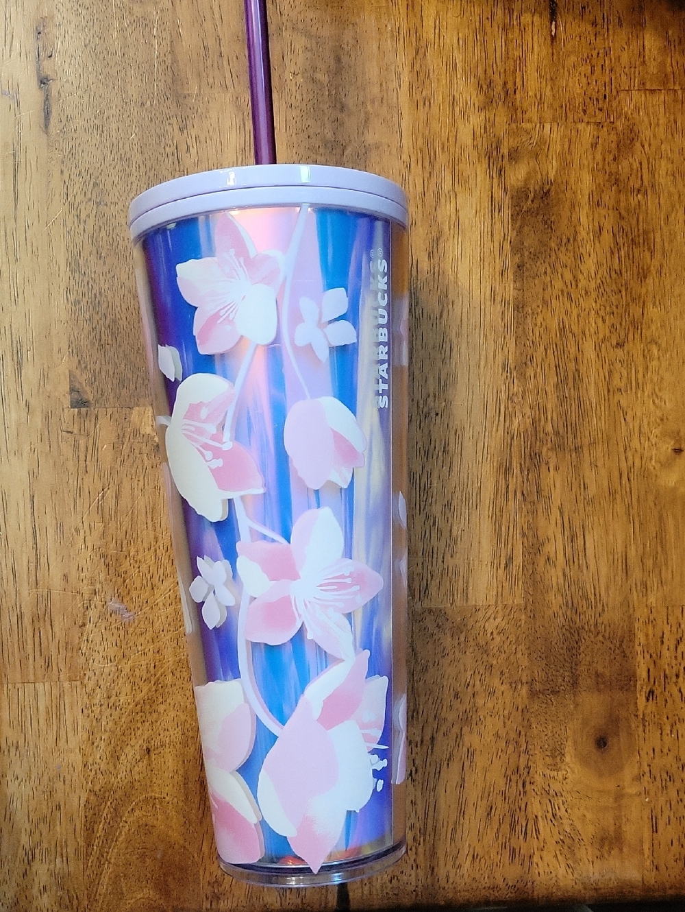 Starbucks Iridescent Floral Venti Tumbler in Pink Cherry Blossom
